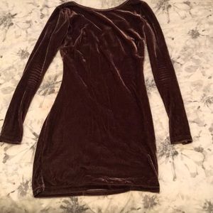 Windsor velvet dress with criss cross backing